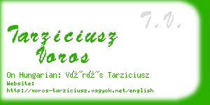 tarziciusz voros business card